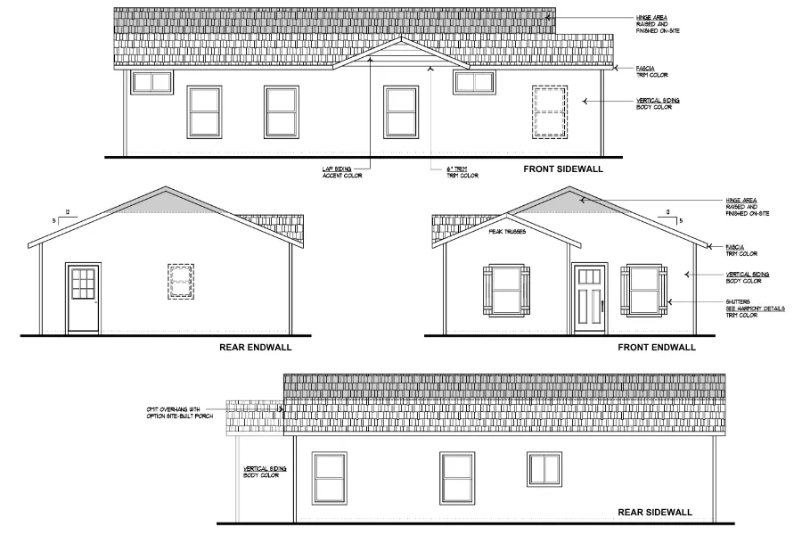 The AZALEA CrossMod Exterior. This Manufactured Mobile Home features 3 bedrooms and 2 baths.