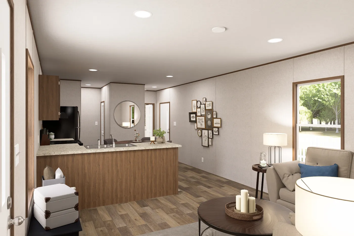 The HICKORY Exterior. This Manufactured Mobile Home features 3 bedrooms and 2 baths.