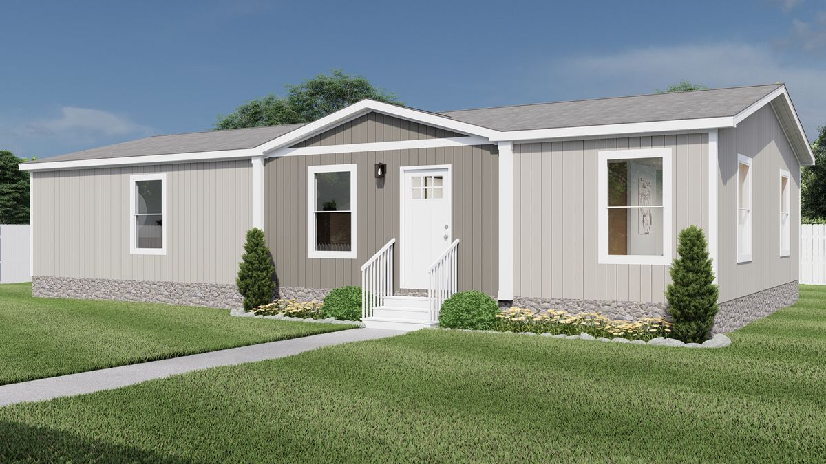 The FREE BIRD Exterior. This Manufactured Mobile Home features 3 bedrooms and 2 baths.