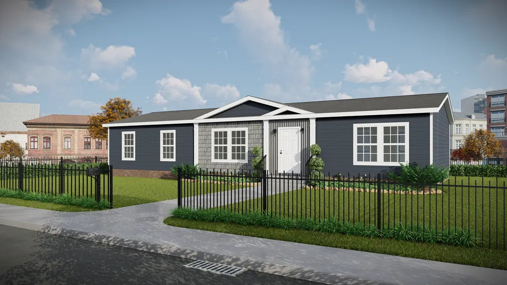 The THE FREEDOM SOHO Exterior. This Manufactured Mobile Home features 3 bedrooms and 2 baths.