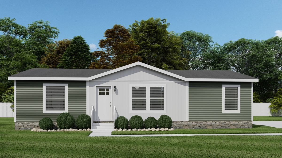 The 4828-5783 THE PULSE Exterior. This Manufactured Mobile Home features 3 bedrooms and 2 baths.