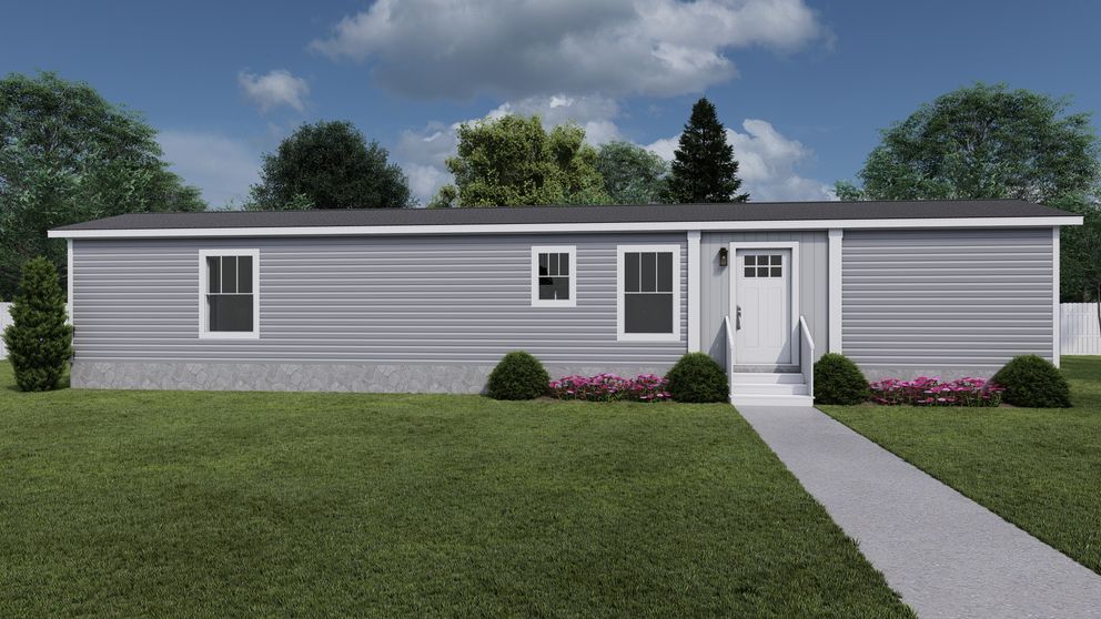 The BORN TO RUN Exterior. This Manufactured Mobile Home features 2 bedrooms and 2 baths.