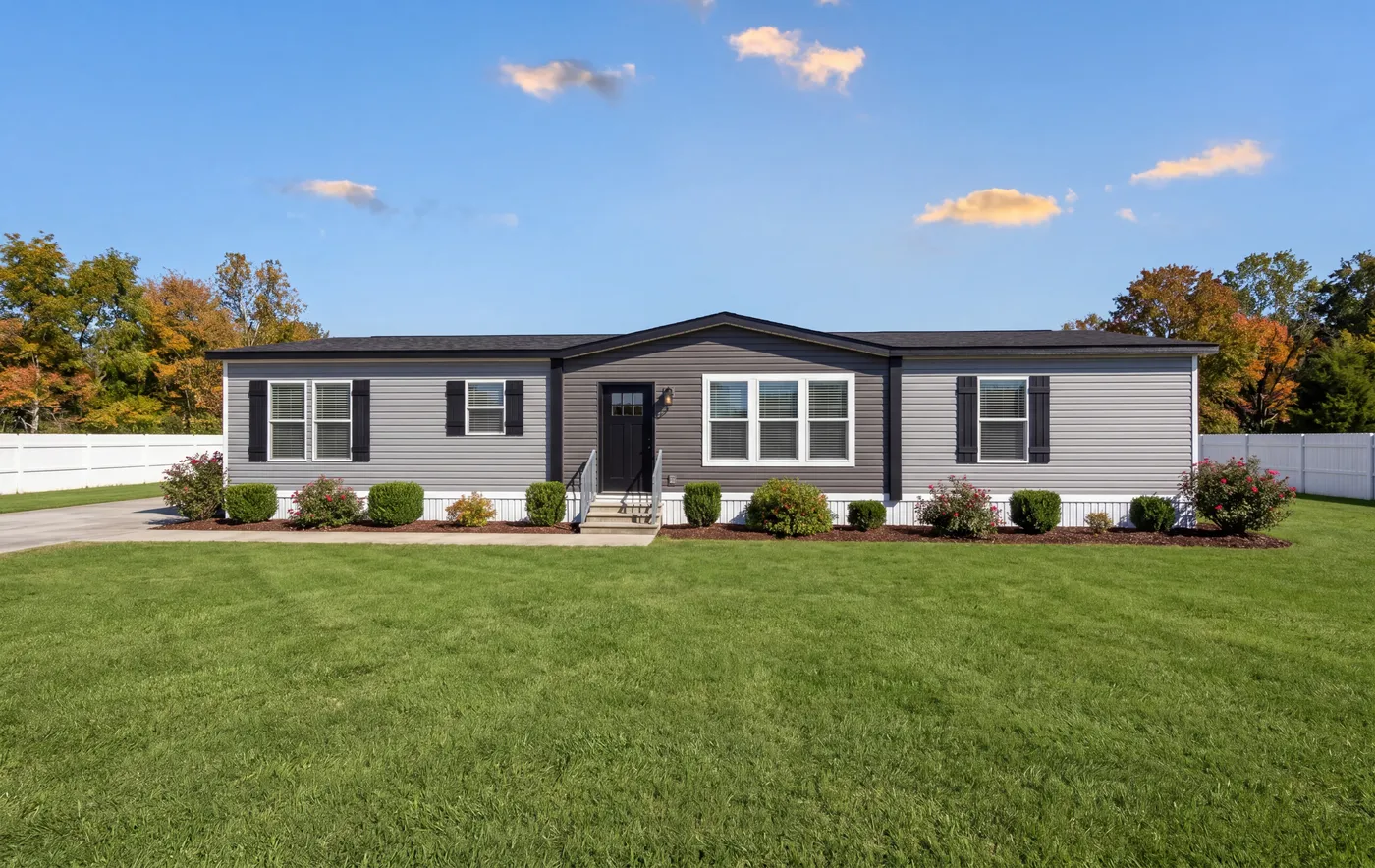 The DIAMOND Exterior. This Manufactured Mobile Home features 3 bedrooms and 2 baths.