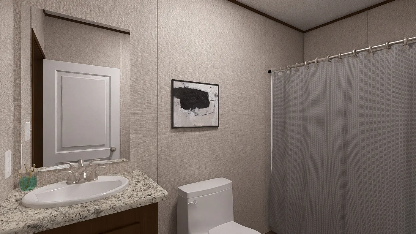 The REDWOOD Exterior. This Manufactured Mobile Home features 5 bedrooms and 3 baths.