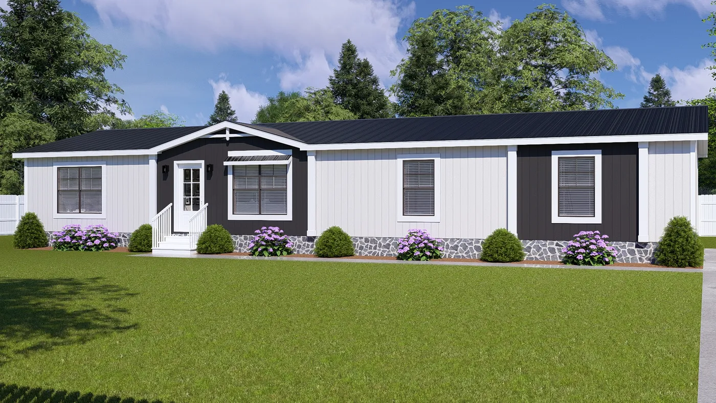 The EVERETT ELITE Exterior. This Manufactured Mobile Home features 4 bedrooms and 3 baths.