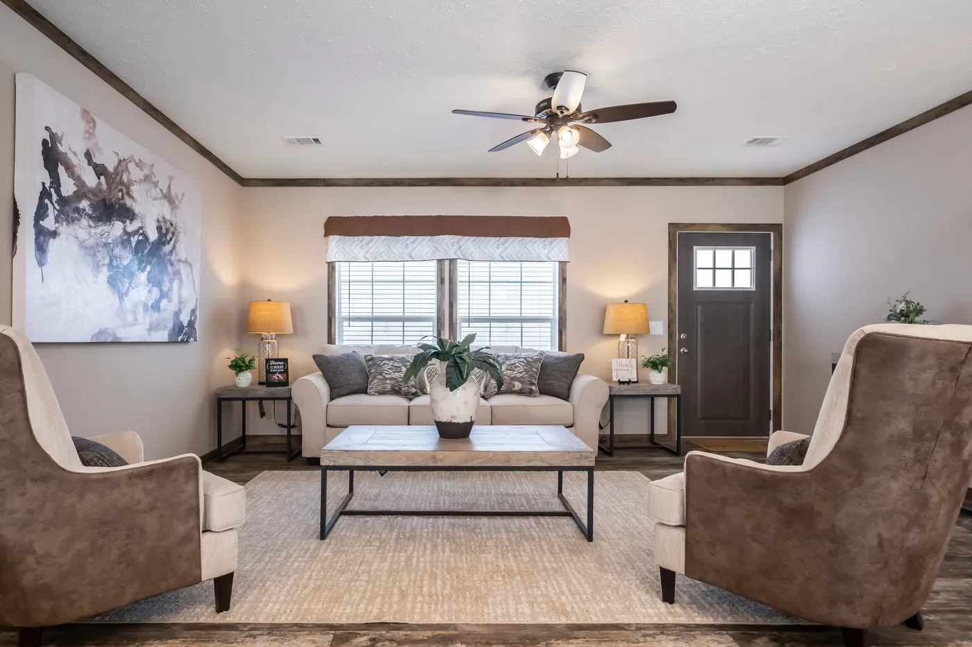 The THE TYRA Exterior. This Manufactured Mobile Home features 4 bedrooms and 2 baths.
