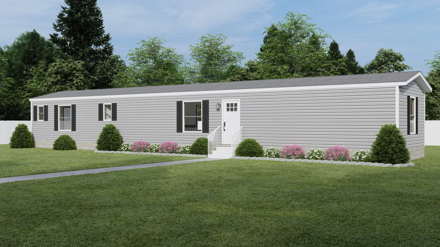 The ZION Exterior. This Manufactured Mobile Home features 3 bedrooms and 2 baths.