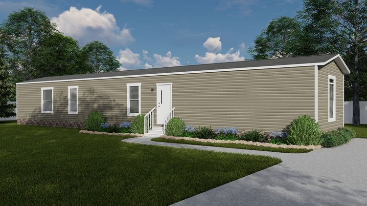 The SELECT 16722A Exterior. This Manufactured Mobile Home features 2 bedrooms and 2 baths.