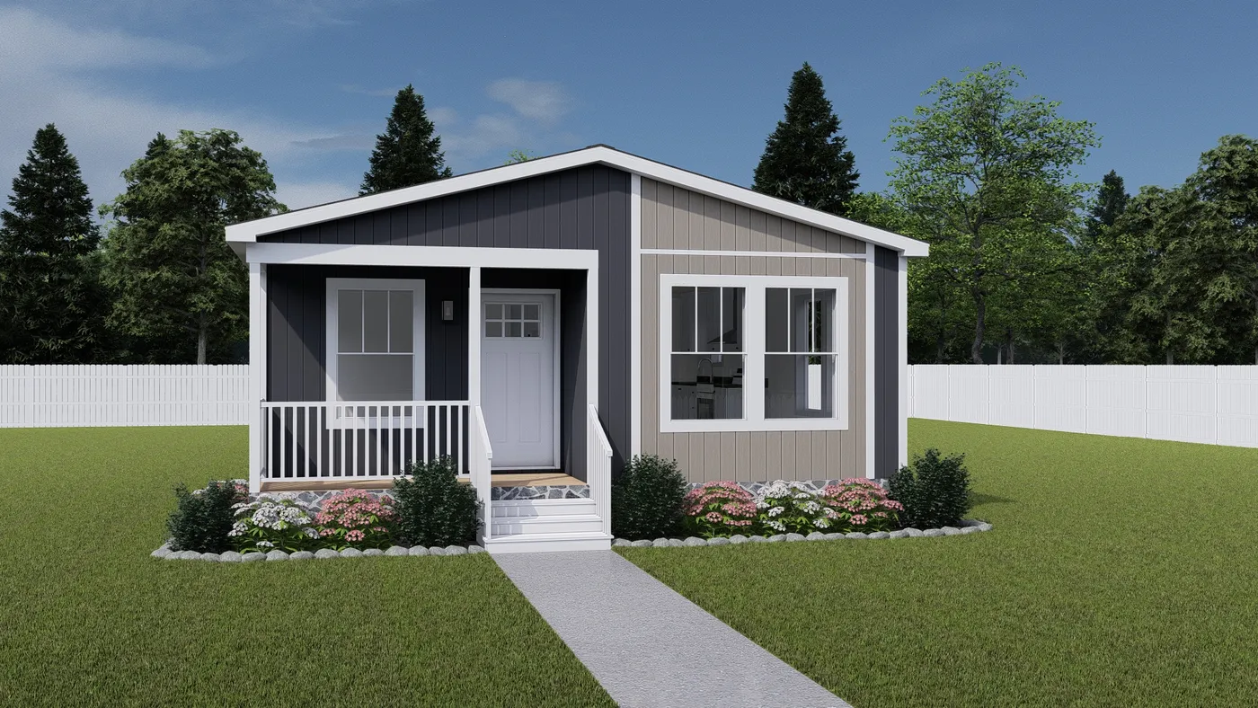 The WHOLE LOTTA LOVE Exterior. This Manufactured Mobile Home features 3 bedrooms and 2 baths.