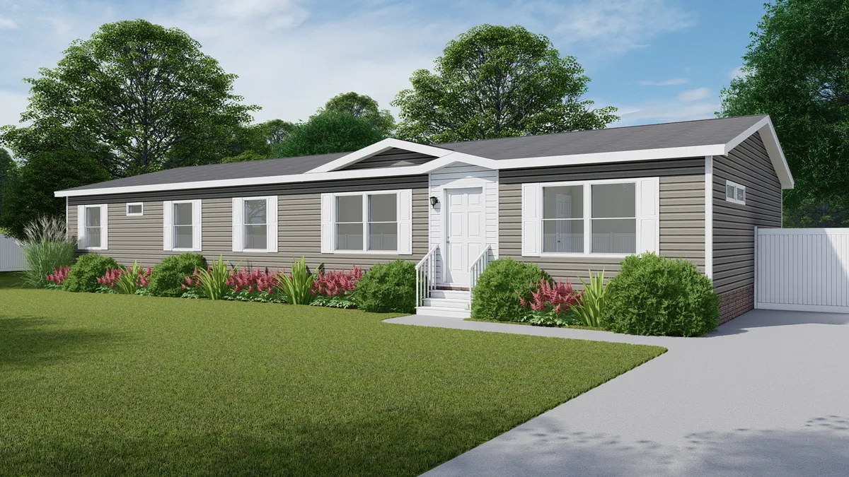 The LOCKLEAR Exterior. This Manufactured Mobile Home features 4 bedrooms and 2 baths.
