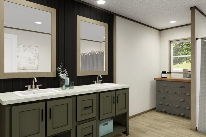 The EVEREST Exterior. This Manufactured Mobile Home features 4 bedrooms and 2 baths.