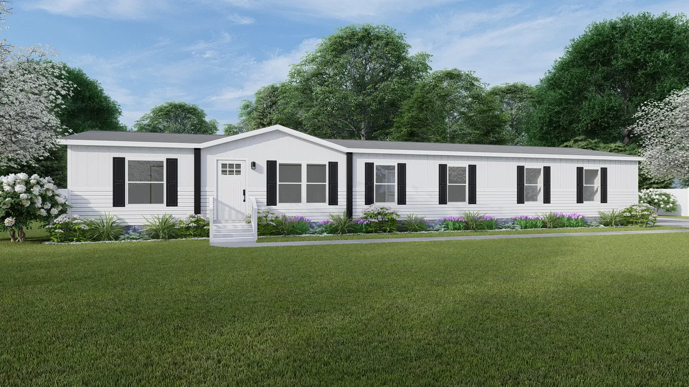 The SNOWCAP Exterior. This Manufactured Mobile Home features 4 bedrooms and 3 baths.