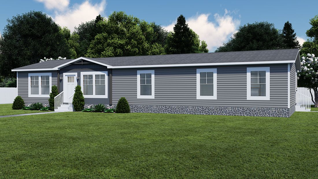 The THATCHER Exterior. This Manufactured Mobile Home features 4 bedrooms and 2 baths.