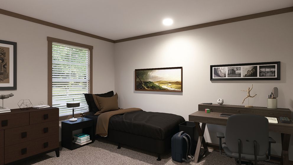 The TINSLEY Exterior. This Manufactured Mobile Home features 4 bedrooms and 2 baths.