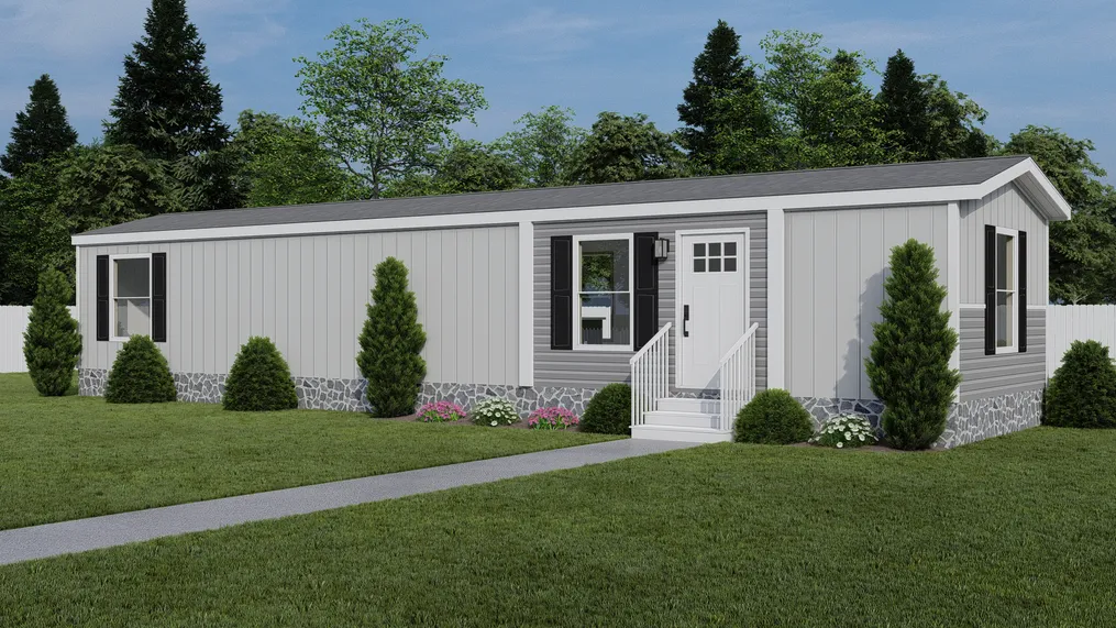 The POLO Exterior. This Manufactured Mobile Home features 2 bedrooms and 1 bath.