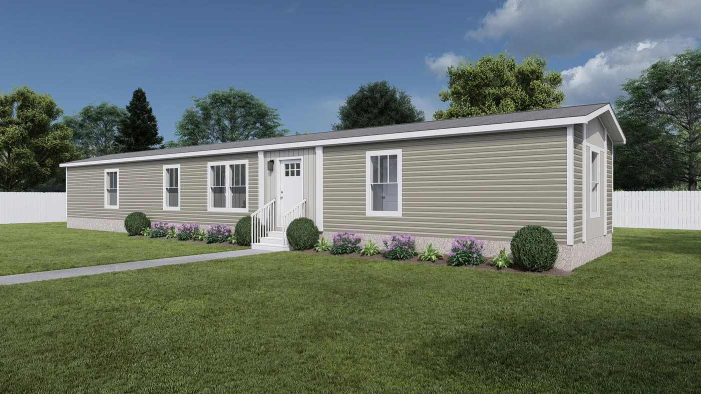 The SWEET CAROLINE Exterior. This Manufactured Mobile Home features 3 bedrooms and 2 baths.