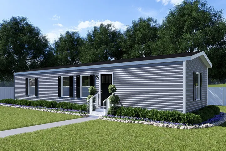 The SPIRIT Exterior in Vinyl Flint. This Manufactured Mobile Home features 2 bedrooms and 2 baths.