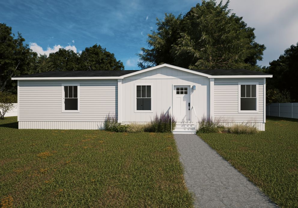 The ARIA Exterior. This Manufactured Mobile Home features 3 bedrooms and 2 baths.