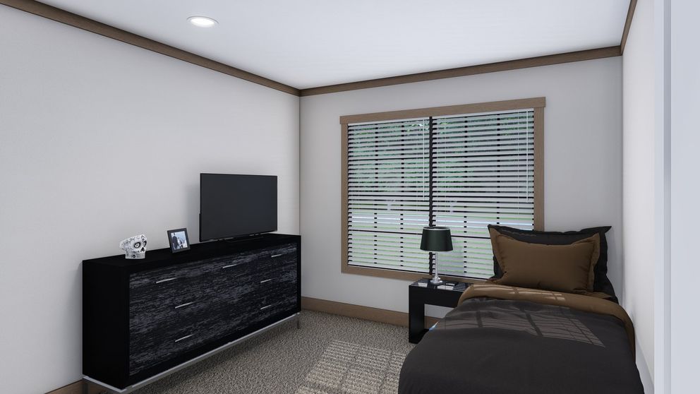 The THE ANGELINA Exterior. This Manufactured Mobile Home features 4 bedrooms and 2 baths.