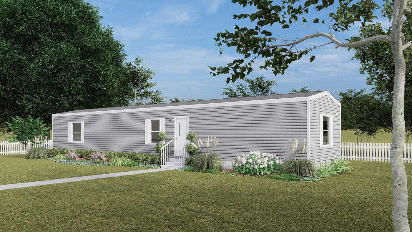 The ELATION Exterior. This Manufactured Mobile Home features 3 bedrooms and 2 baths.
