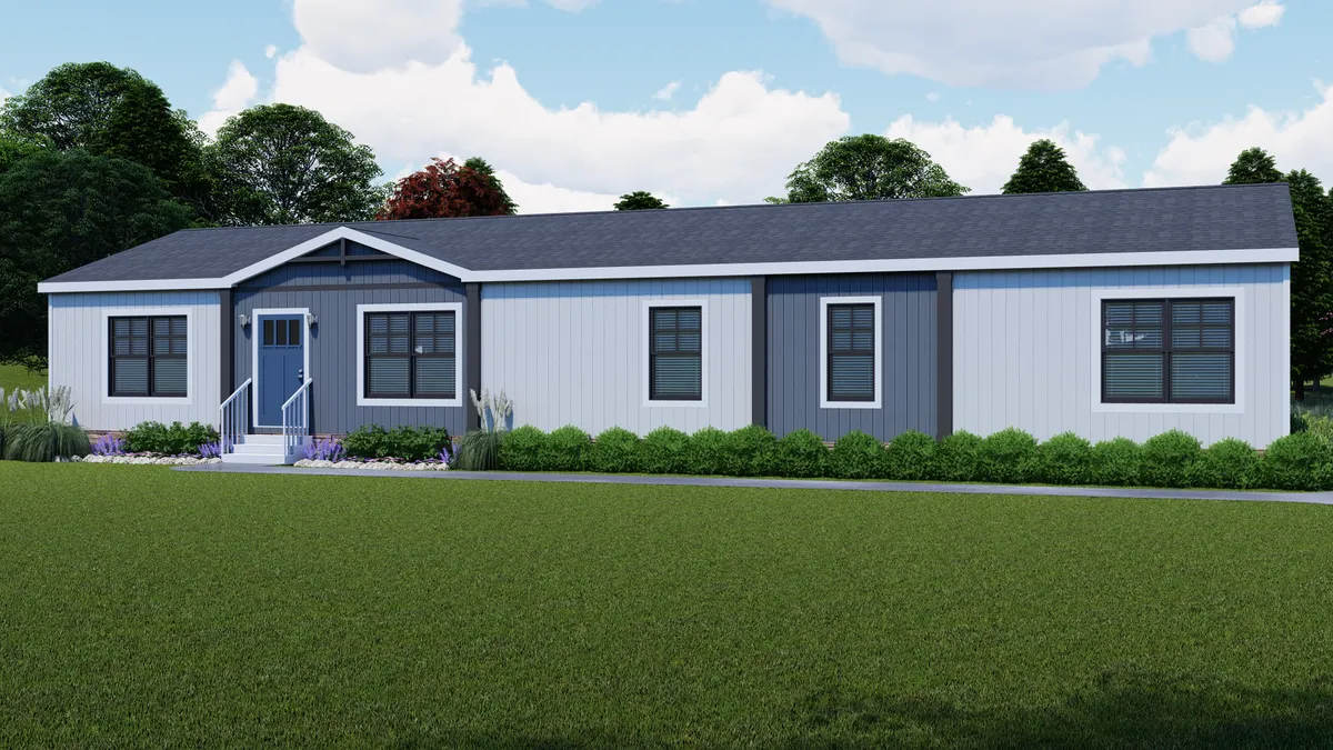 The FARM 3 FLEX Exterior. This Manufactured Mobile Home features 4 bedrooms and 3 baths.