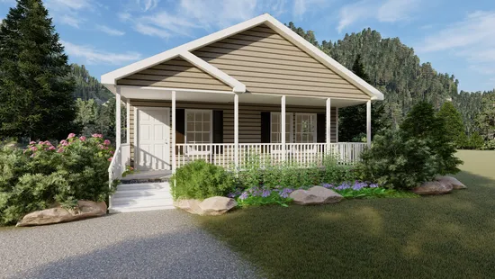 The SCENIC MOUNTAIN VIEW ELITE Exterior. This Manufactured Mobile Home features 3 bedrooms and 2 baths.