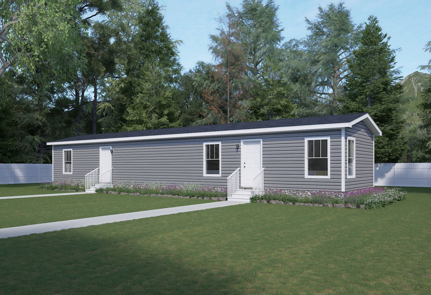 The RIGHT CHOICE 208-1 Exterior. This Manufactured Mobile Home features 3 bedrooms and 2 baths.