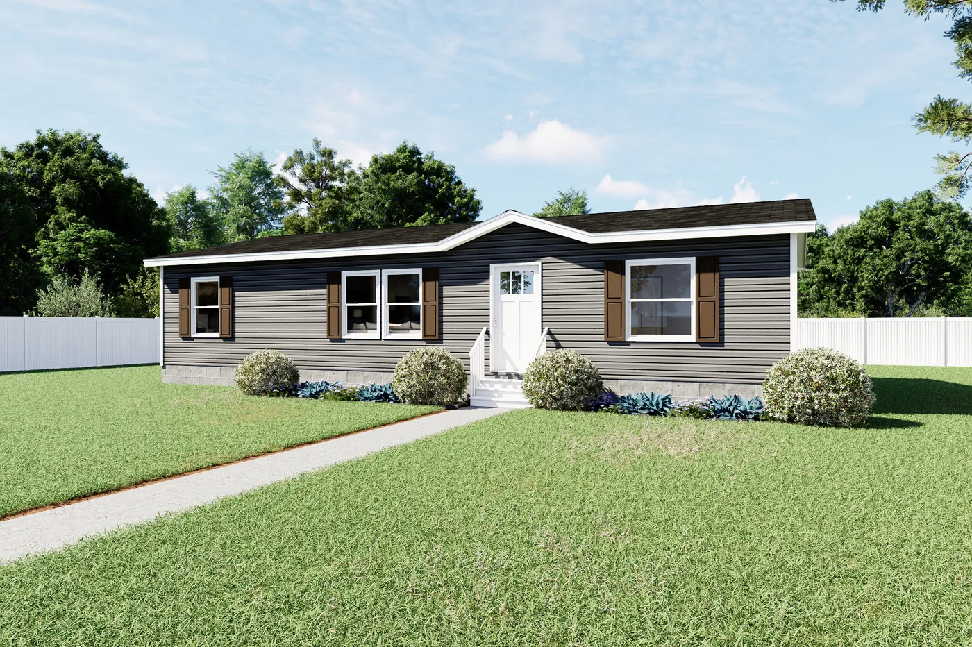 The ULTRA FLEX Exterior. This Manufactured Mobile Home features 3 bedrooms and 2 baths.