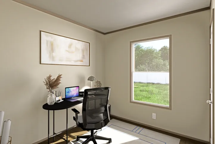 The CORTES Exterior. This Manufactured Mobile Home features 2 bedrooms and 2 baths.
