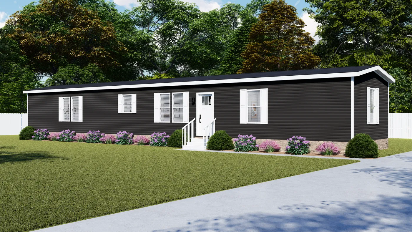 The SHOWER HOUSE Exterior. This Manufactured Mobile Home features 3 bedrooms and 2 baths.