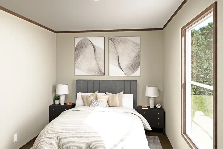 The BOONE Exterior. This Manufactured Mobile Home features 4 bedrooms and 2 baths.