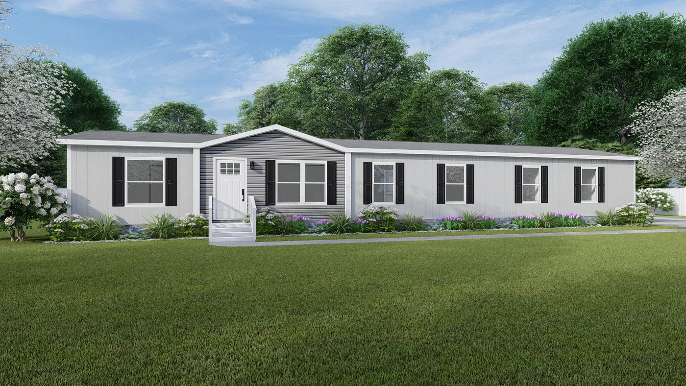 The SNOWCAP Exterior. This Manufactured Mobile Home features 4 bedrooms and 2 baths.