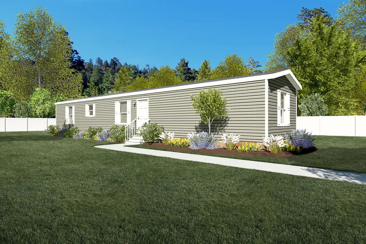 The 6614-701 THE PULSE Exterior. This Manufactured Mobile Home features 3 bedrooms and 2 baths.