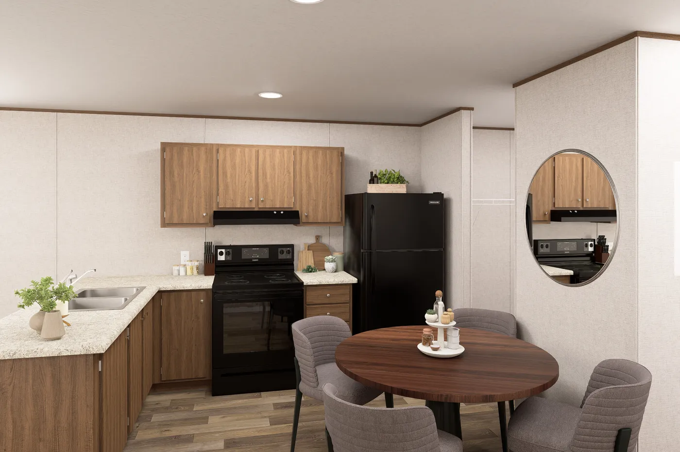 The CYPRESS Exterior. This Manufactured Mobile Home features 4 bedrooms and 2 baths.