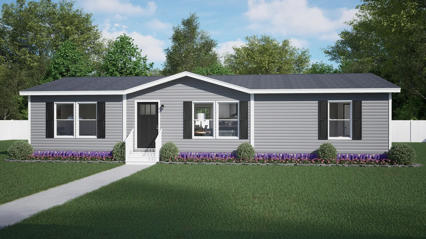 The GLIMPSE Exterior. This Manufactured Mobile Home features 3 bedrooms and 2 baths.