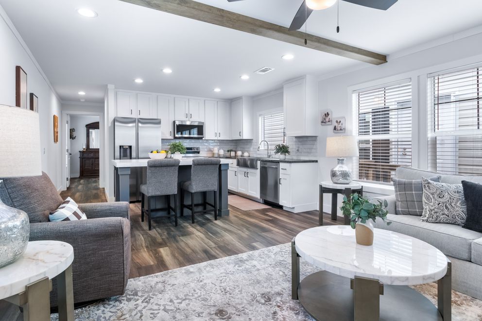 The LEXI Exterior. This Manufactured Mobile Home features 3 bedrooms and 2 baths.