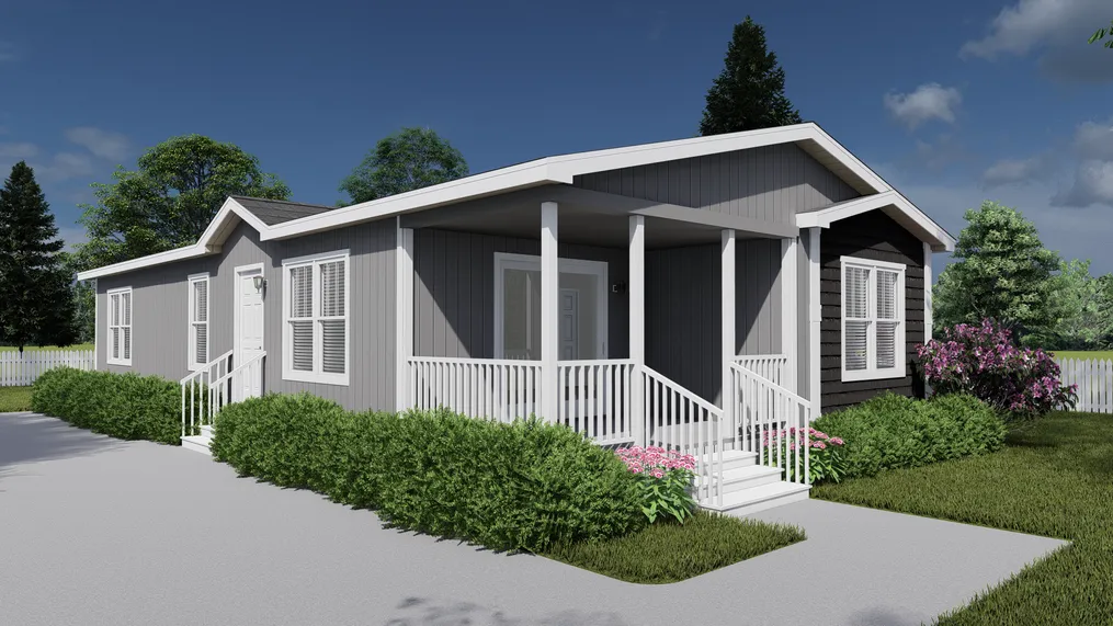 The THE COLONIAL Exterior. This Manufactured Mobile Home features 3 bedrooms and 2 baths.