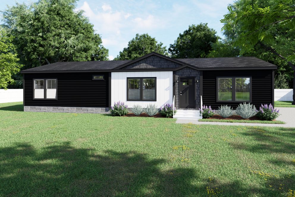 The EASY LIVIN' Exterior. This Manufactured Mobile Home features 3 bedrooms and 2 baths.