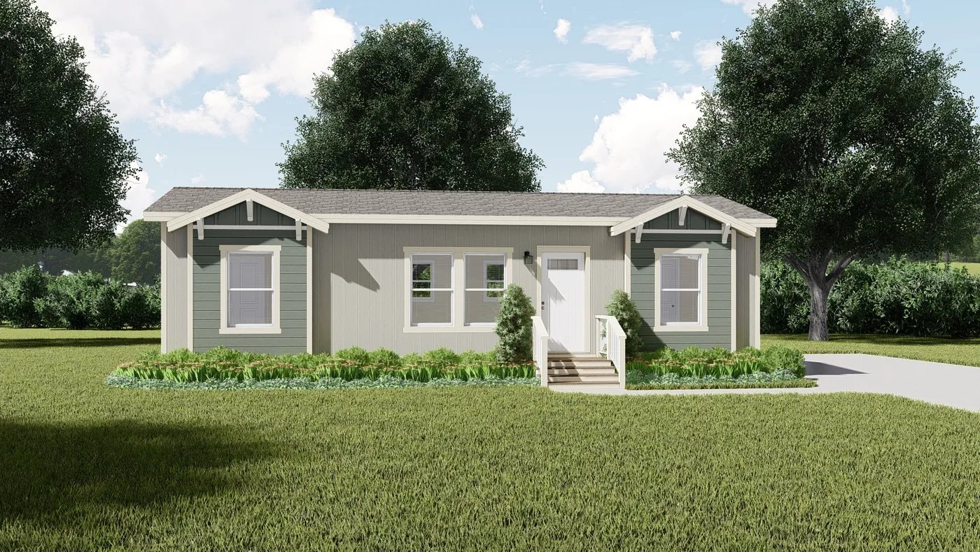 The CORONADO 2040A Craftsman Exterior. This Manufactured Mobile Home features 2 bedrooms and 2 baths.
