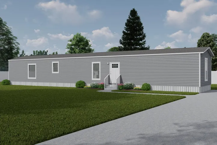 The ANNIVERSARY 16763A Exterior. This Manufactured Mobile Home features 3 bedrooms and 2 baths.