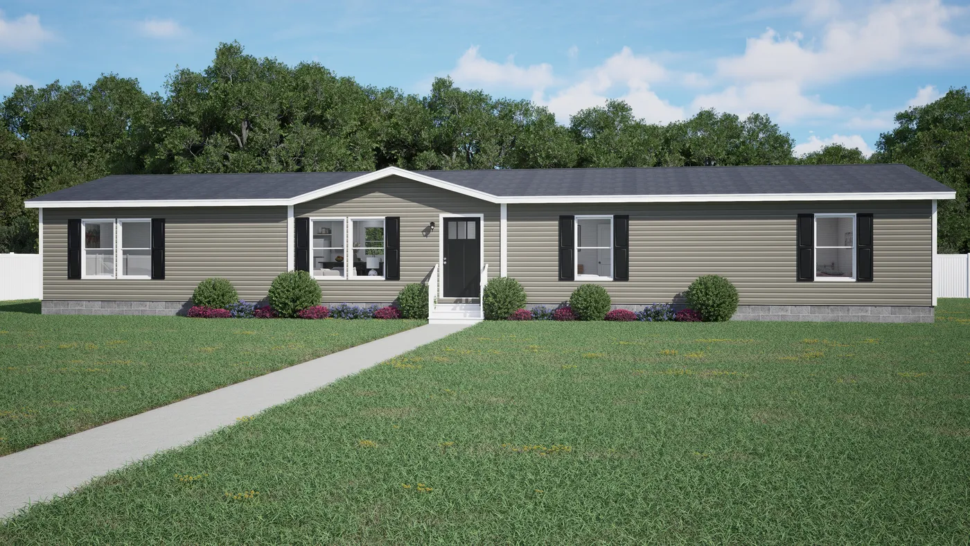 The AMBITION Exterior. This Manufactured Mobile Home features 4 bedrooms and 2 baths.