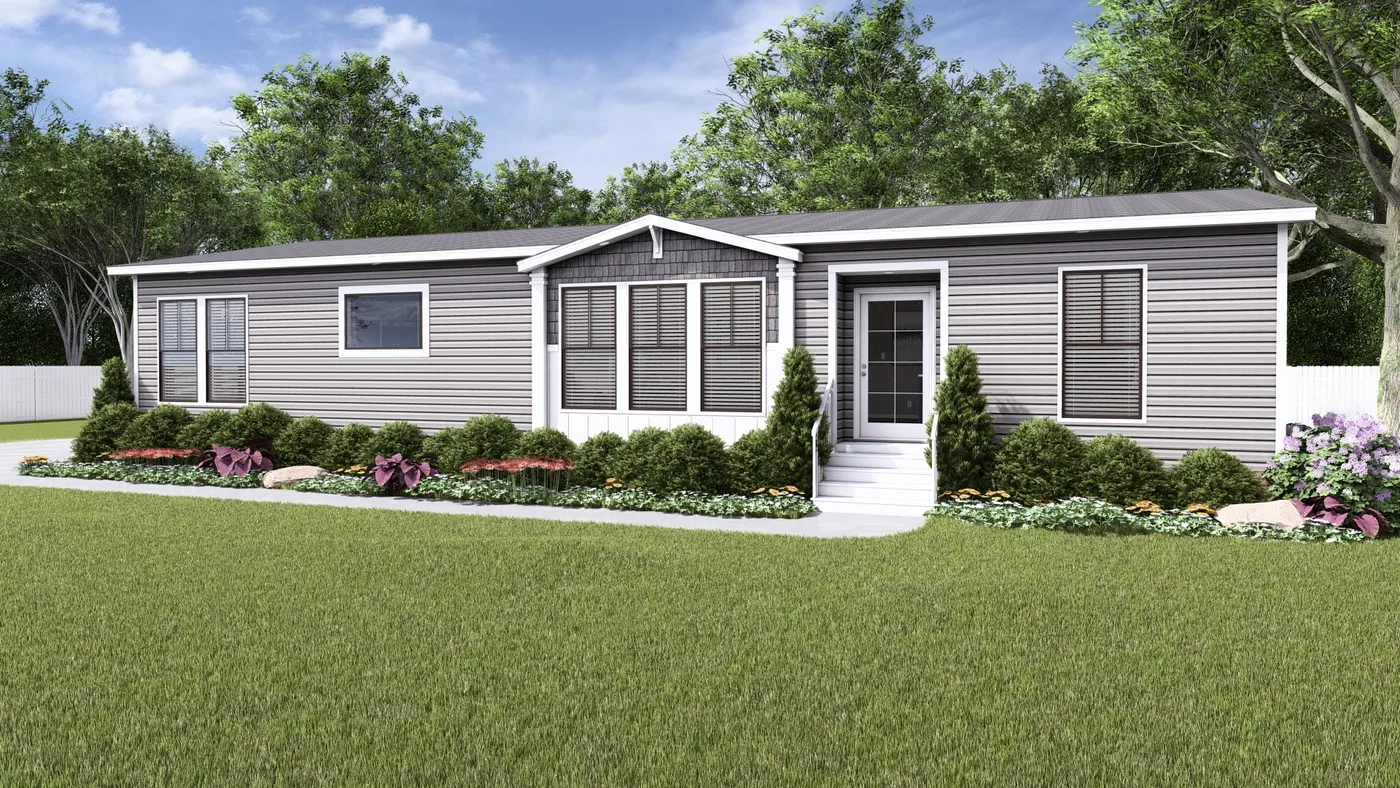 The THE ABIGAIL II Exterior. This Manufactured Mobile Home features 3 bedrooms and 2 baths.