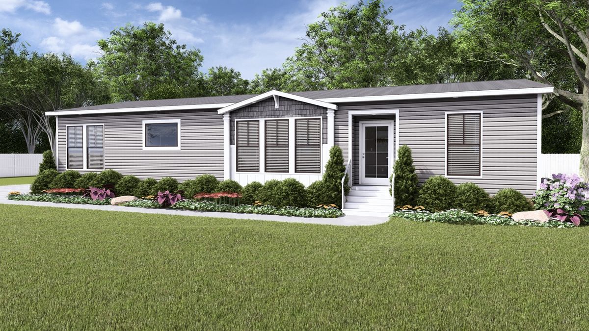 The THE ABIGAIL II Exterior. This Manufactured Mobile Home features 3 bedrooms and 2 baths.