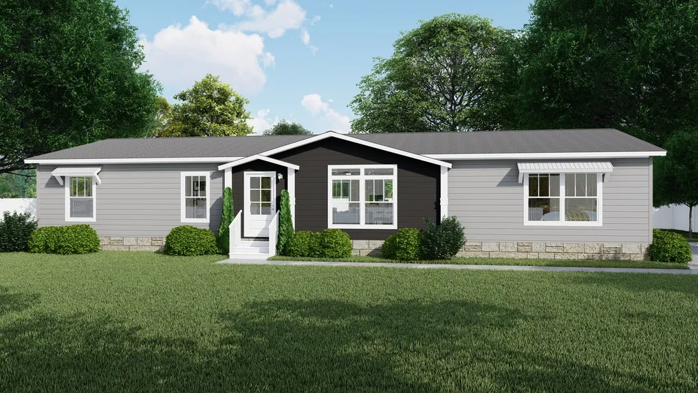 The THE VERSACE Exterior. This Manufactured Mobile Home features 3 bedrooms and 2 baths.