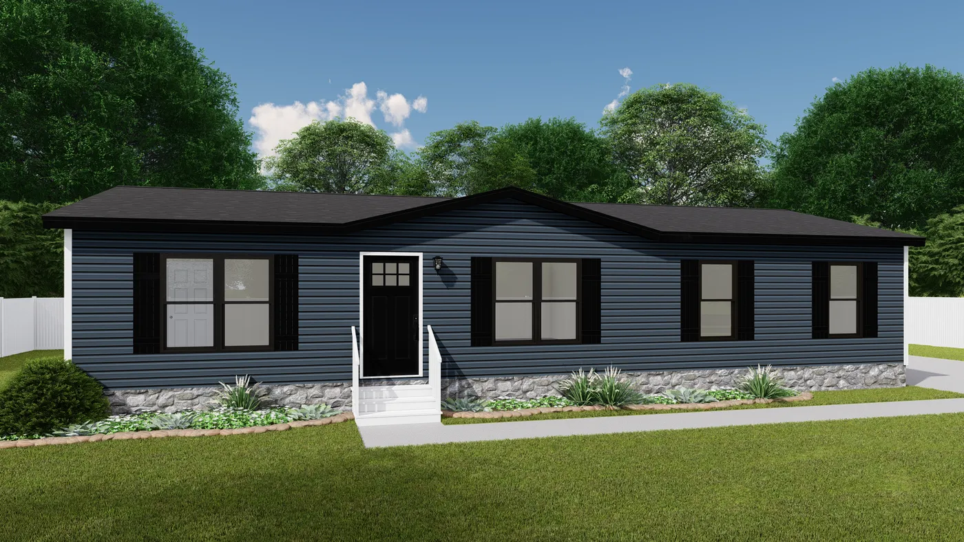 The LINCOLN Exterior. This Manufactured Mobile Home features 3 bedrooms and 2 baths.