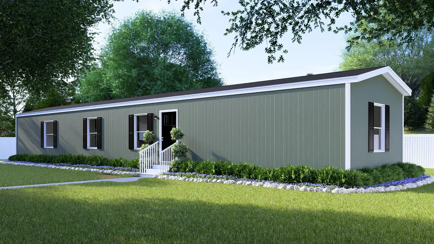 The ESSENCE Exterior in Clay. This Manufactured Mobile Home features 3 bedrooms and 2 baths.