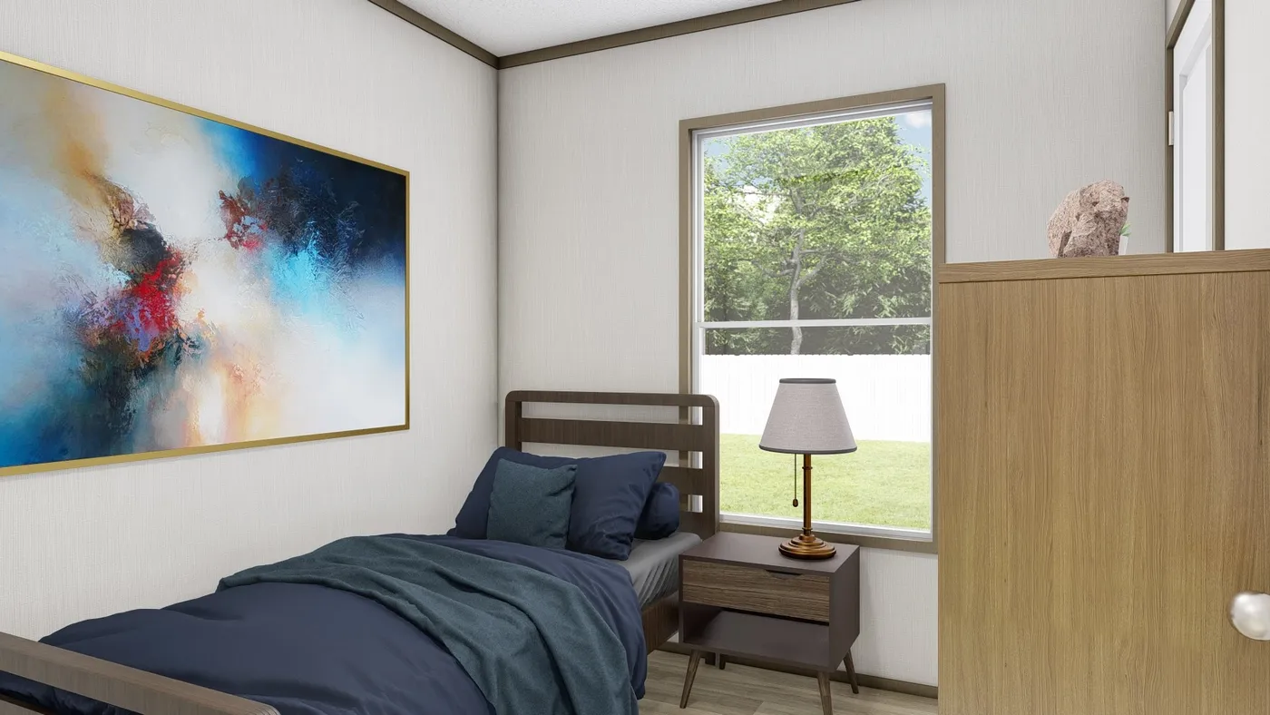 The CORTES 6414-1460 Exterior. This Manufactured Mobile Home features 2 bedrooms and 2 baths.