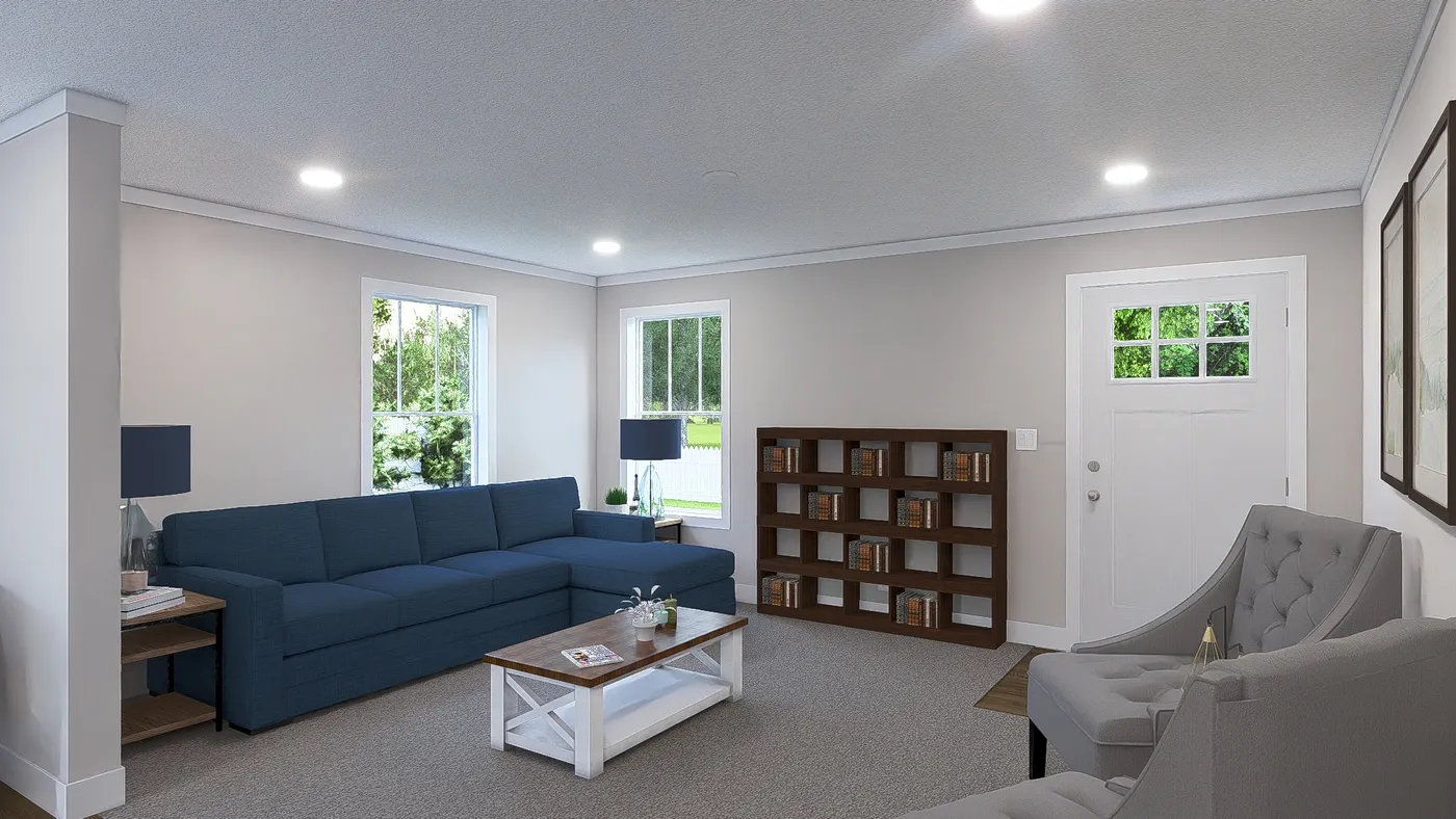 The UNDER PRESSURE Exterior. This Manufactured Mobile Home features 3 bedrooms and 2 baths.