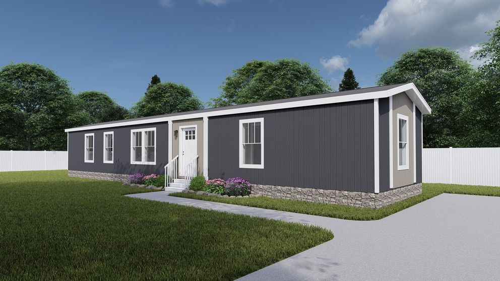 The RHYTHM NATION Exterior. This Manufactured Mobile Home features 3 bedrooms and 2 baths.