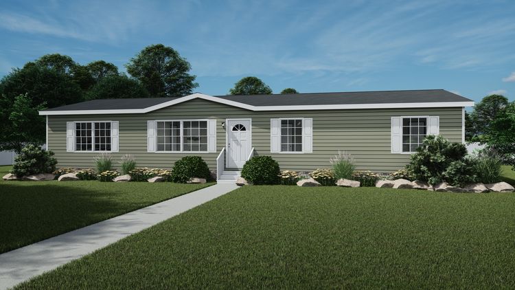 The ULTRA PRO 4 BR 28X60 Exterior. This Manufactured Mobile Home features 4 bedrooms and 2 baths.